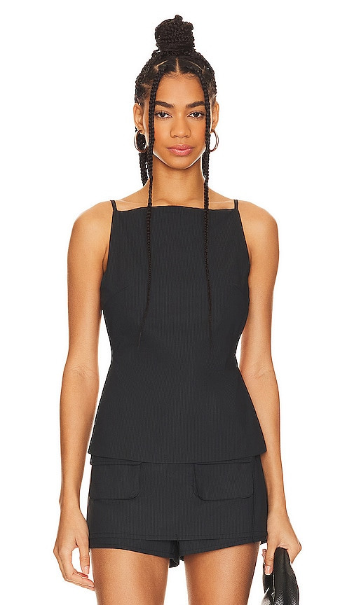 LIONESS Camille Backless Top in Black. - size L | Revolve Clothing (Global)