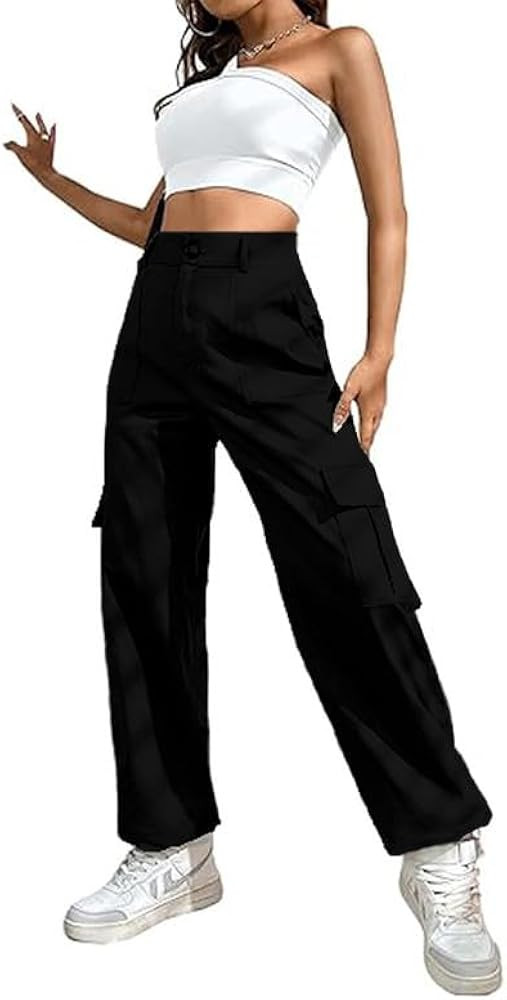 PURPEARL Women Cargo Pants Baggy Jeans High Waisted Stretchy Relaxed Fit Casual Trendy Y2K Trouse... | Amazon (US)