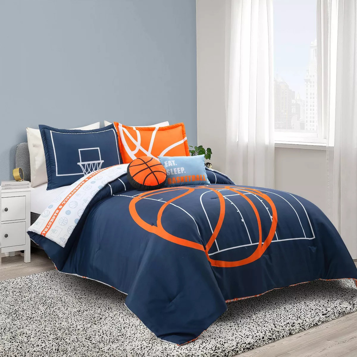 Kids' Basketball Game Reversible Oversized Comforter - Lush Décor | Target