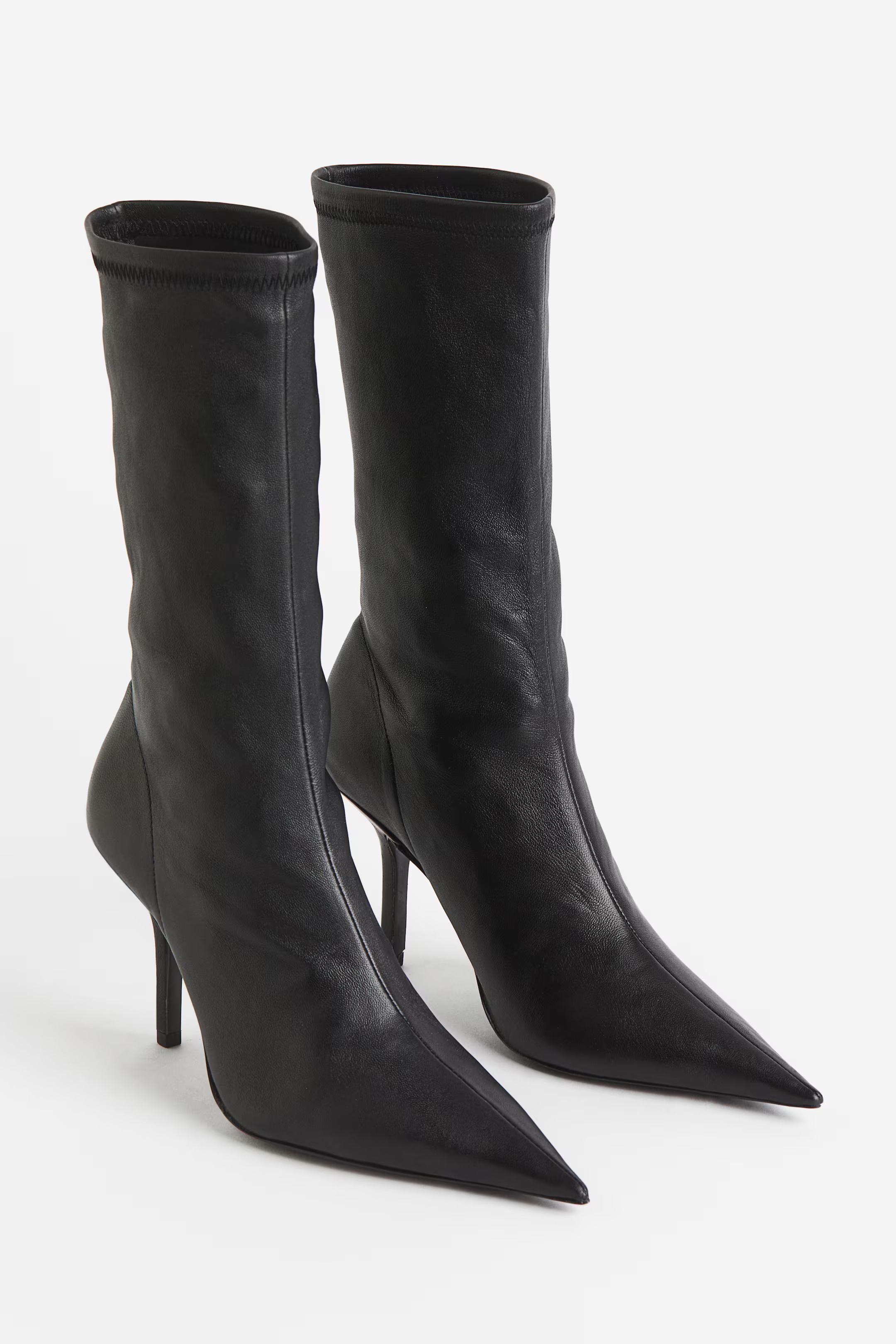 Heeled leather boots | H&M (UK, MY, IN, SG, PH, TW, HK)