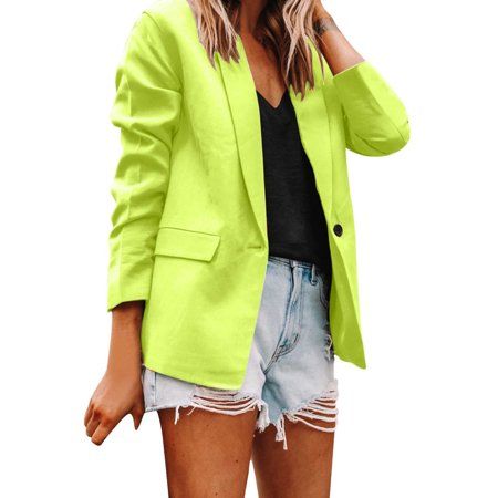 wendunide cardigan for women Womens Casual Pocket Office Blazer Draped Front Cardigan Jacket Work Su | Walmart (US)