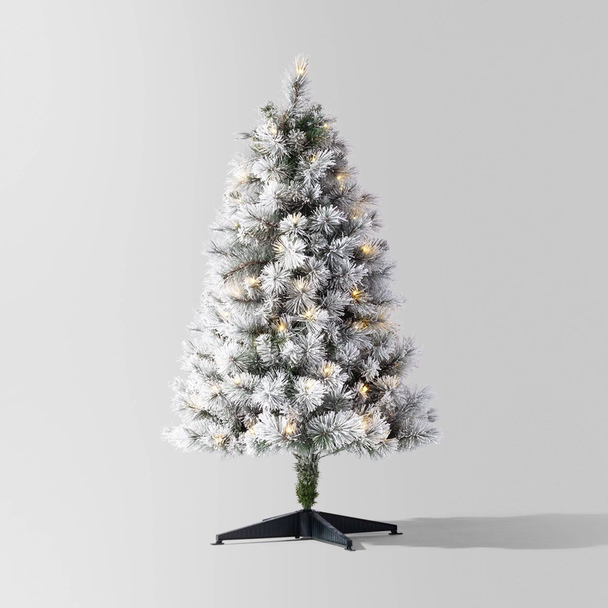 4' Pre-lit LED Flocked Douglas Fir Artificial Christmas Tree Warm White Lights - Wondershop™ | Target