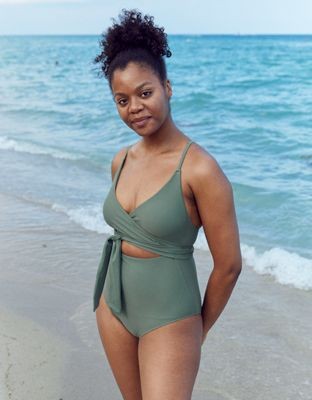 Aerie Wrap One Piece Swimsuit | American Eagle Outfitters (US & CA)