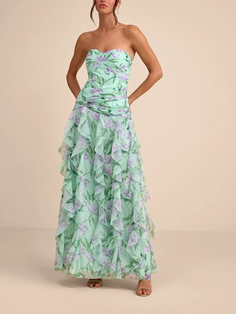 This mint multi floral ruffled maxi dress combines flowing movement with soft romantic florals, creating the perfect statement look for garden parties, vacations, weddings, and elevated summer celebrations ✨🌿 Under $100.

Keywords:

* floral maxi dress
* ruffled maxi dress
* mint floral dress
* feminine summer dress
* vacation maxi dress
* garden party dress
* wedding guest maxi dress
* romantic floral outfit
* European summer outfit
* resort wear fashion
* destination wedding guest look
* brunch outfit inspiration
* tropical vacation style
* summer soirée dress
* elevated feminine fashion
* sunset dinner outfit

#LTKHome #LTKSeasonal #LTKSaleAlert
