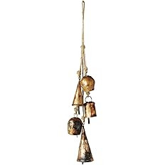 Midwest-CBK 14" Distressed Antique Style Gold Bell Cluster Wind Chime | Amazon (US)
