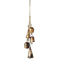 Midwest-CBK 14" Distressed Antique Style Gold Bell Cluster Wind Chime | Amazon (US)