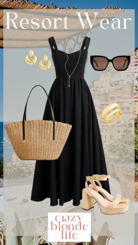Summer is here and so are these super cute resort/vacation outfits! This flowy tank top dress is the perfect fit for any fun excursion! Dress it up like shown here with a cute pair of heels, bag and jewelry or dress this look down with a pair of sandals for a nice stroll on the beach! 

#LTKTravel #LTKStyleTip #LTKBeauty