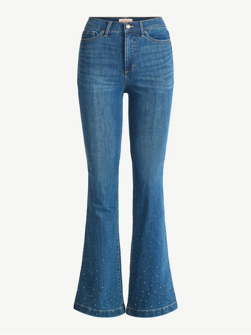 Sofia by Sofia Vergara Women's and Women's Plus Melisa Flare High Rise Jeans, 30.5", 32.5" and 34... | Walmart (US)