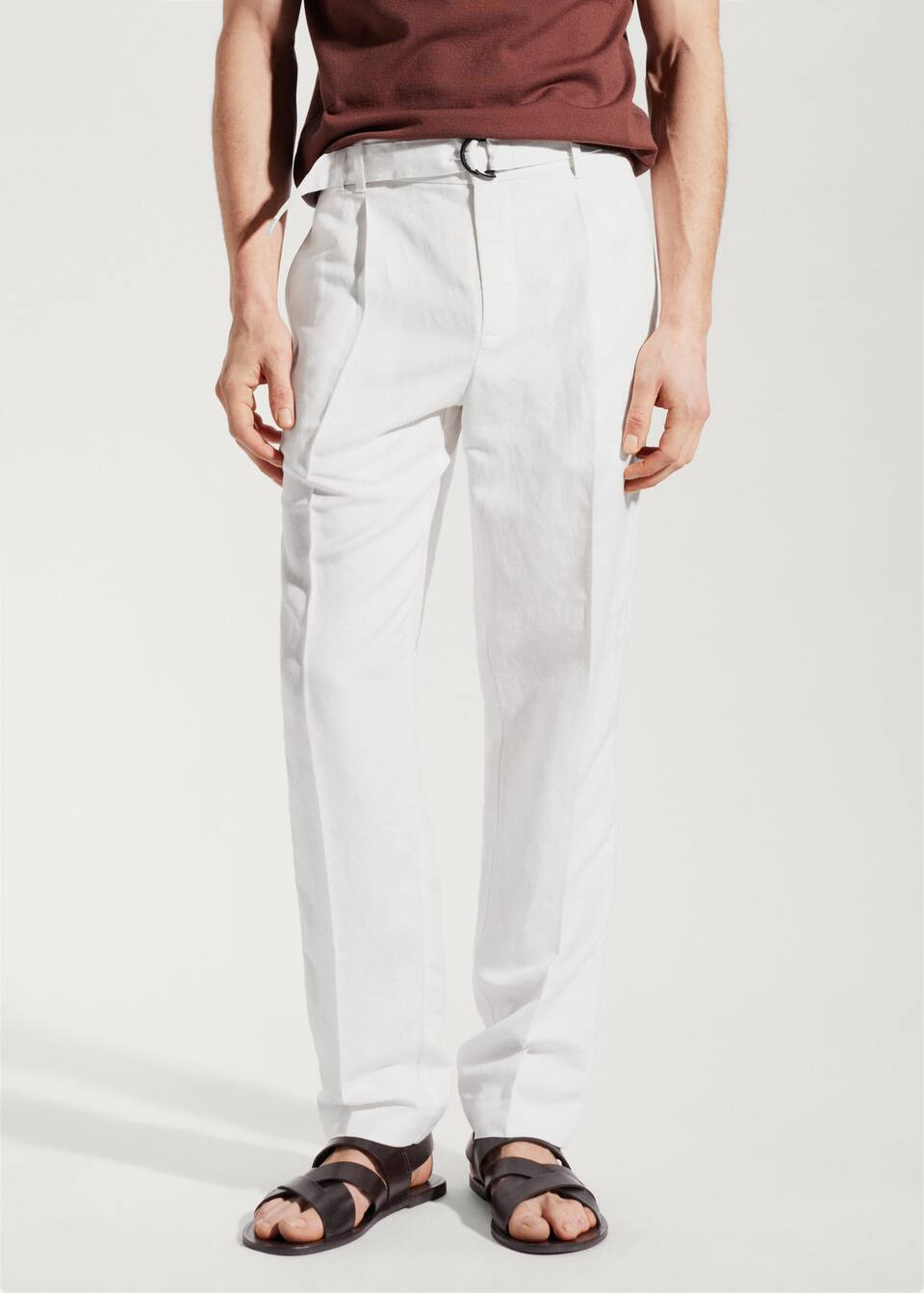 Belt line pants | MANGO (US)