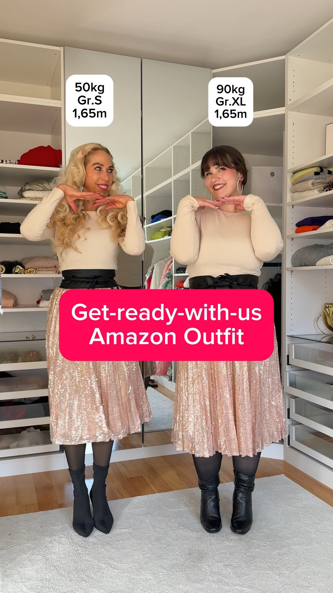 Wir tragen Gr.S & Gr.XL🫶

#LTKdatenight #LTKkleider #LTKdeutschland