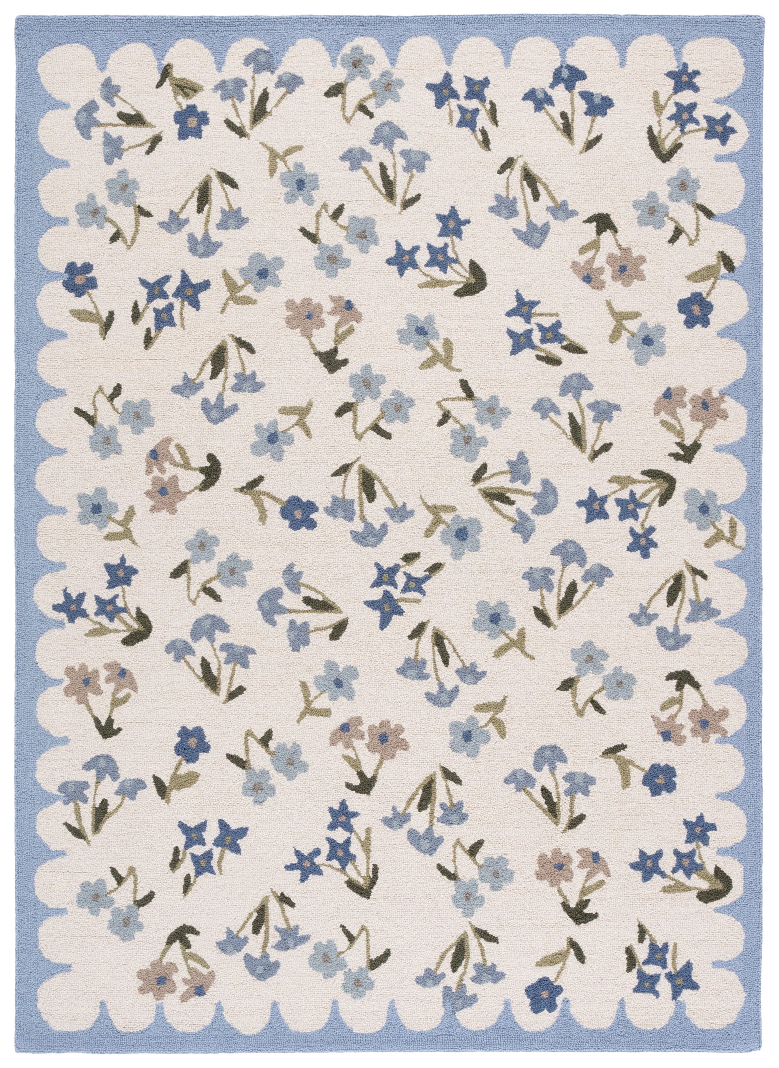 Martha Stewart Hand Tufted Wool, Cotton Floral Outdoor Rug | Wayfair North America