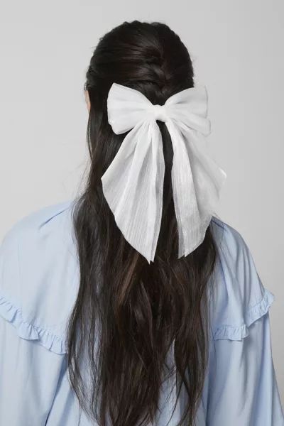 Satin Hair Bow Barrette | Urban Outfitters (US and RoW)
