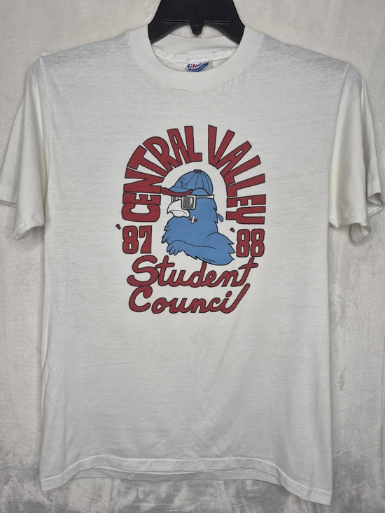 Vintage 80s Central Valley Student Council T Shirt Hanes Single Stitch Mens L | Poshmark