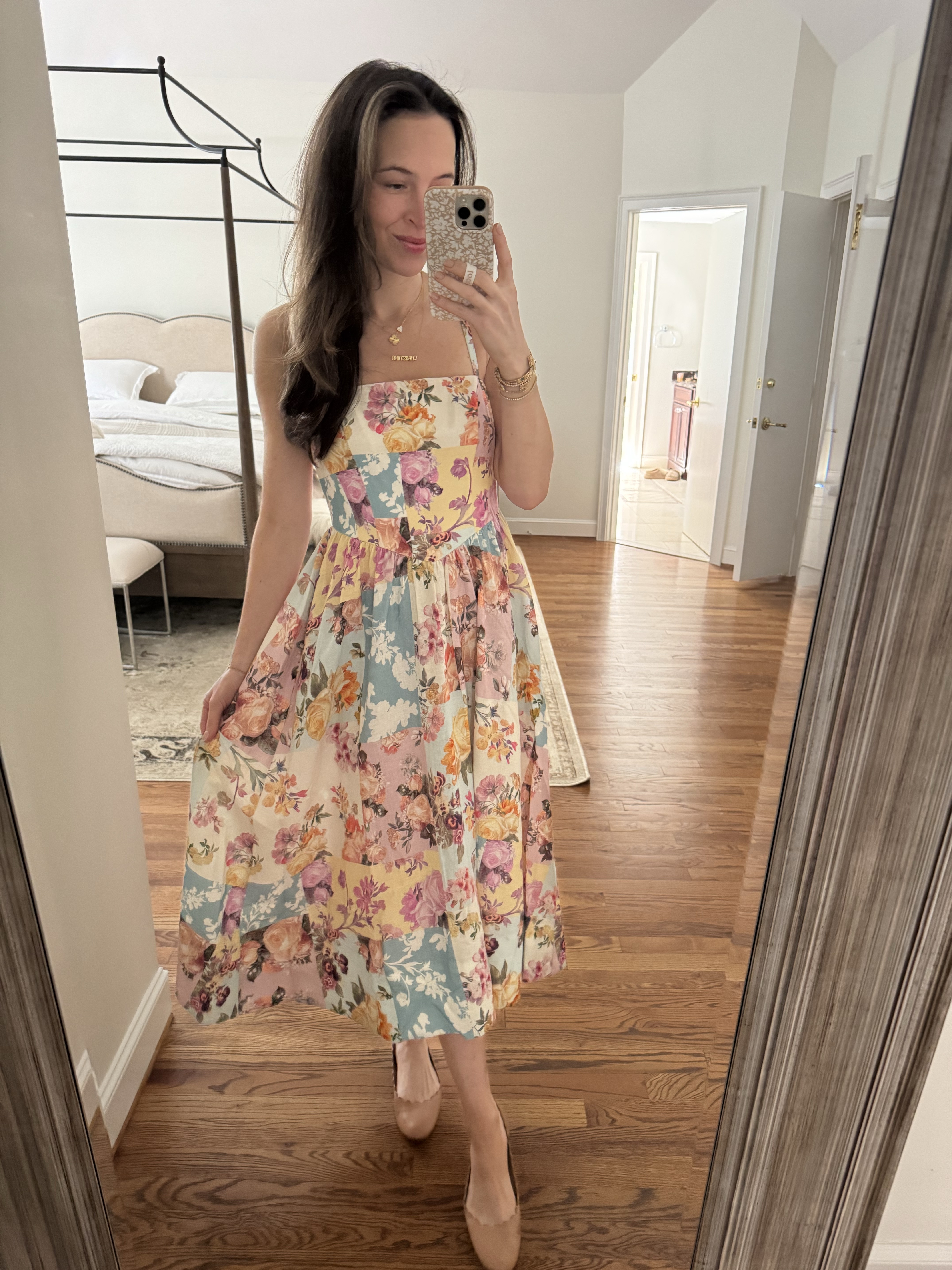 Yumi Kim floral dress, runs true to size, wearing XS. Use code OSG20 for 20% off sitewide  

#LTKStyleTip #LTKSeasonal