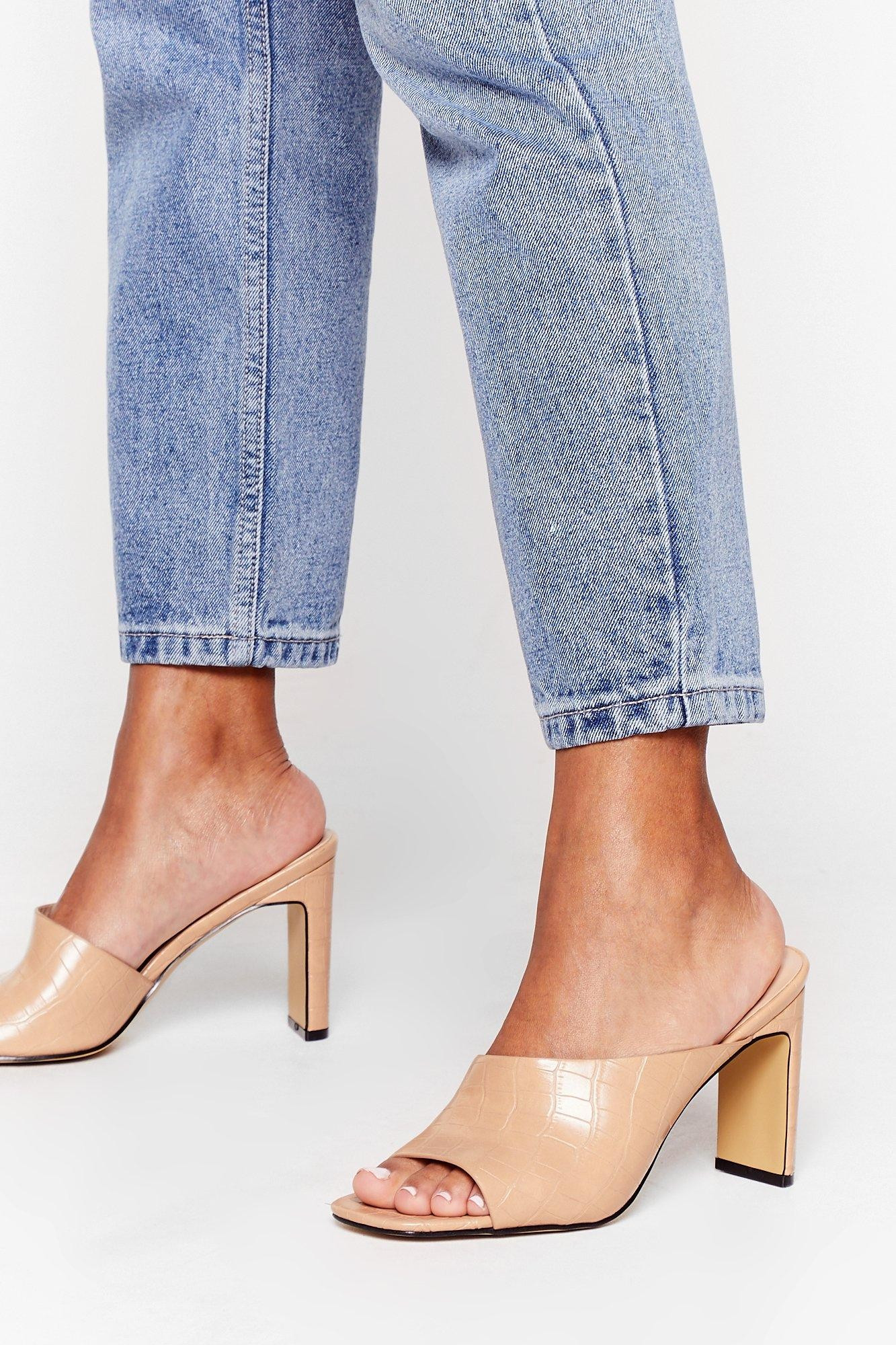 Mule the Night Croc Heeled Mules | NastyGal (US & CA)