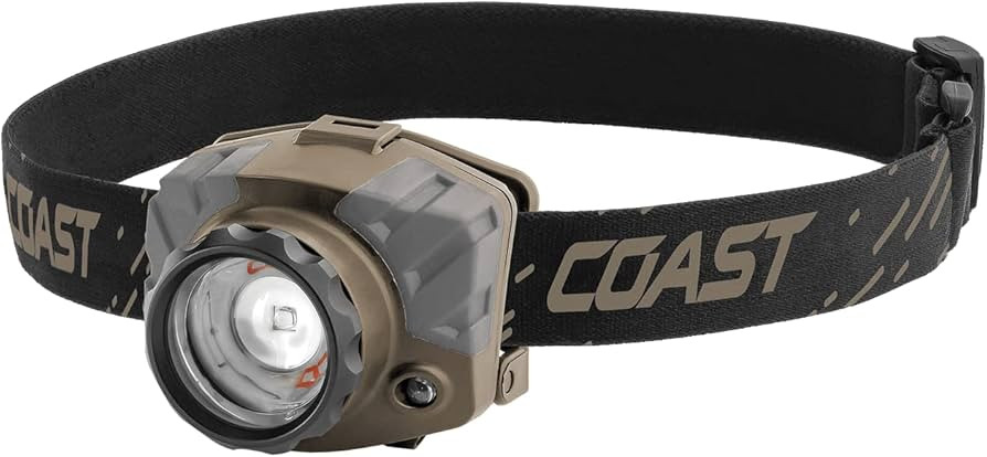 Coast® FL88 615 Lumen Tri-Color (White/Red/Green) Pure Beam® Twist Focus™ LED Headlamp, Batte... | Amazon (US)