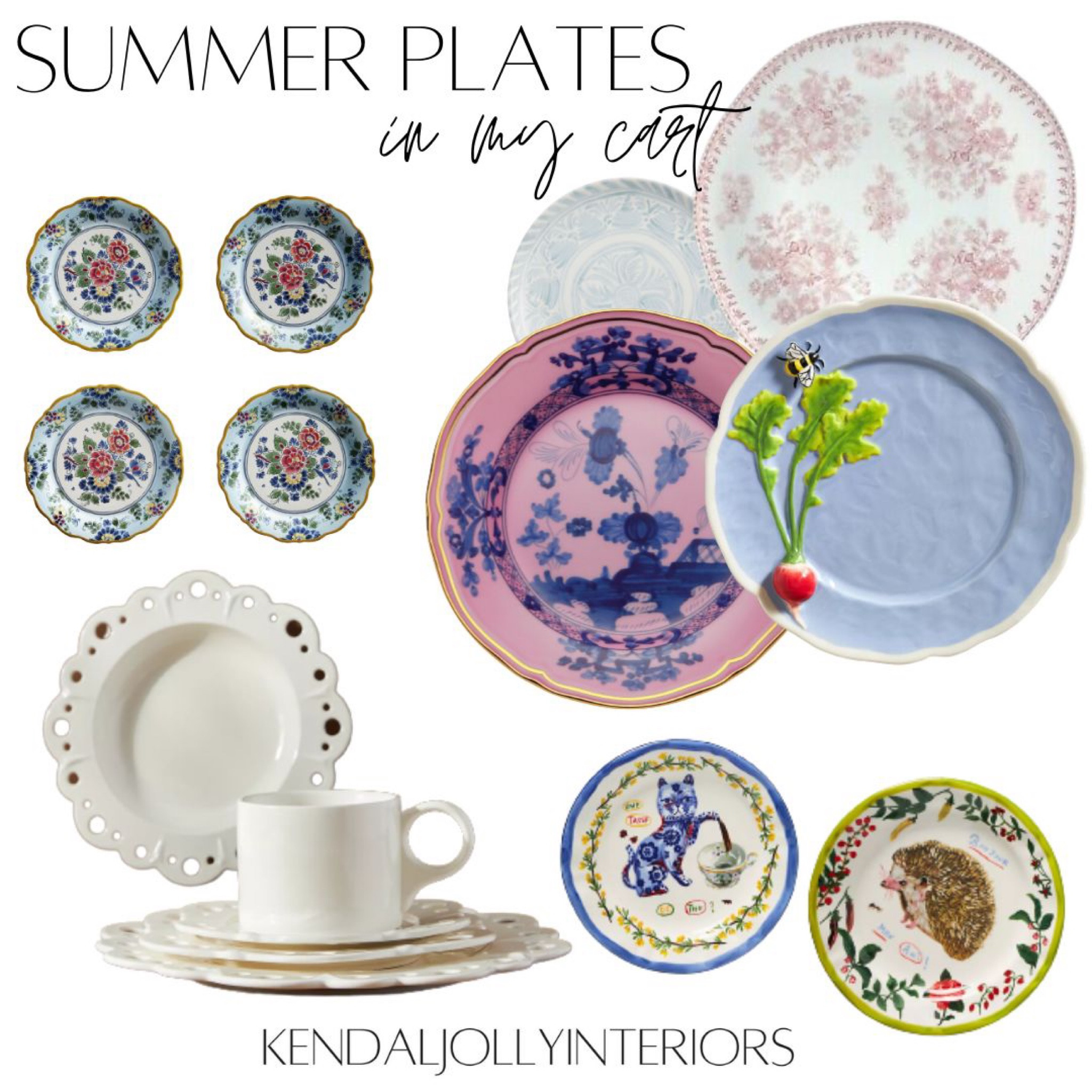 Kitchen Dinner China plates vintage summer plates anthropology home decor, interior design

#LTKSeasonal #LTKhome