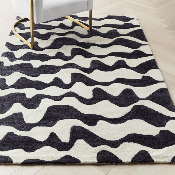 Quinn Rug - Ivory/Black | Z Gallerie