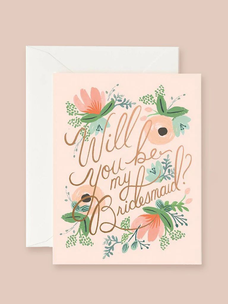 Blushing Bridesmaid Card | olive + piper