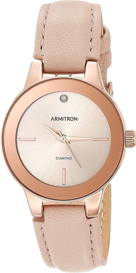 Armitron Women's Genuine Diamond Dial Leather Strap Watch, 75/5410 | Amazon (US)