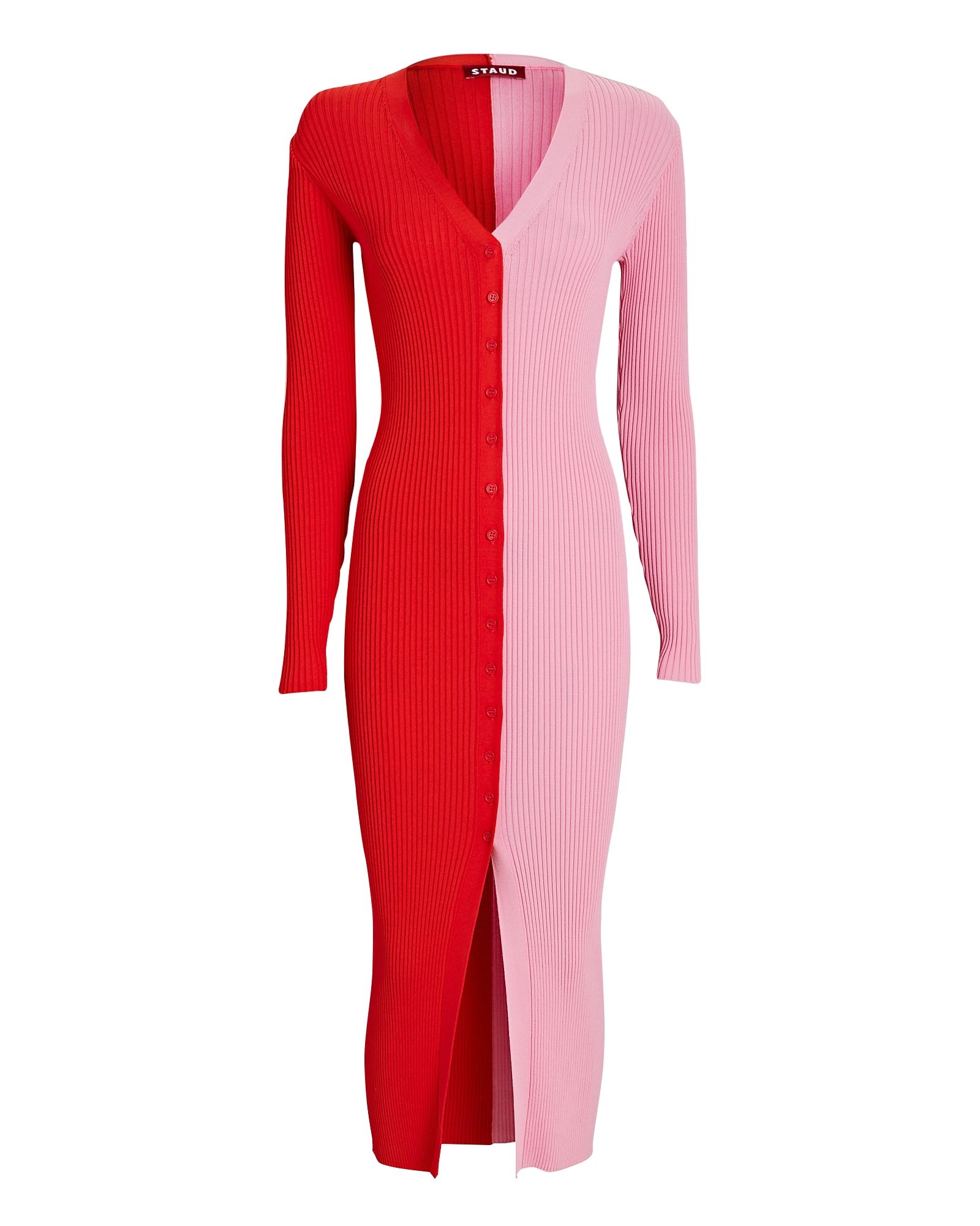 STAUD Shoko Colorblock Sweater Dress, Multi P | INTERMIX