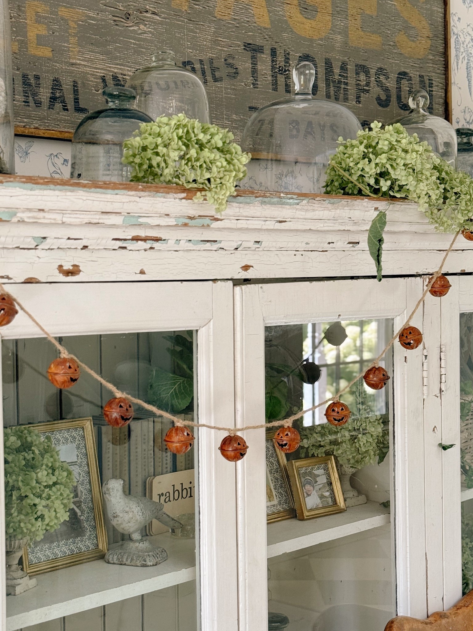 Rusty cozy cottage Halloween jack-o’-lantern bell garland!! 

#LTKHome #LTKSeasonal #LTKSaleAlert
