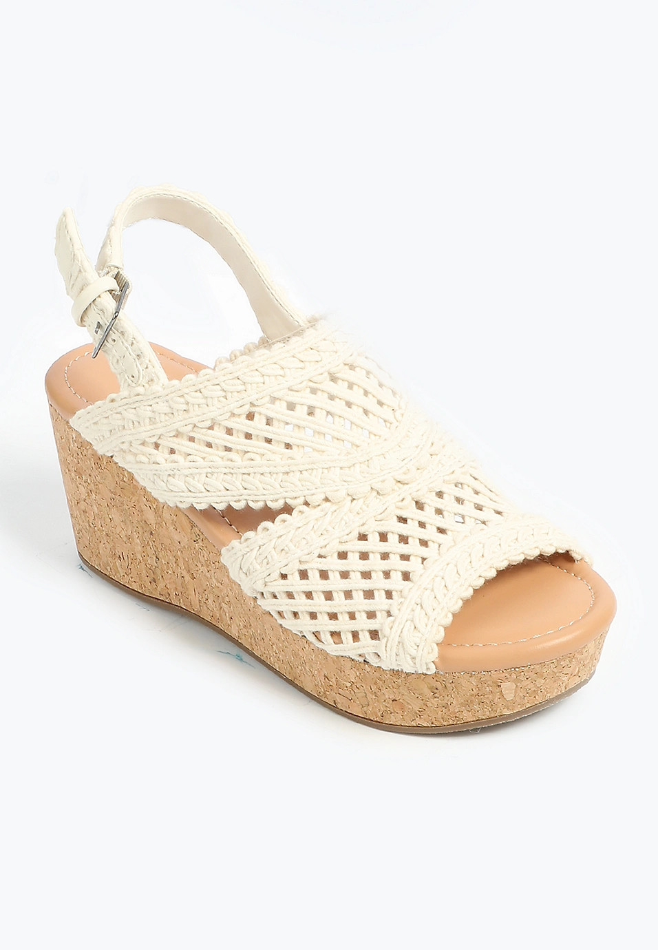 SuperCush Charlotte Crochet Cork Wedge | Maurices