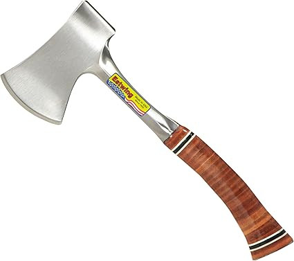 Estwing Sportsman's Axe - 14" Camping Hatchet with Forged Steel Construction & Genuine Leather Gr... | Amazon (US)