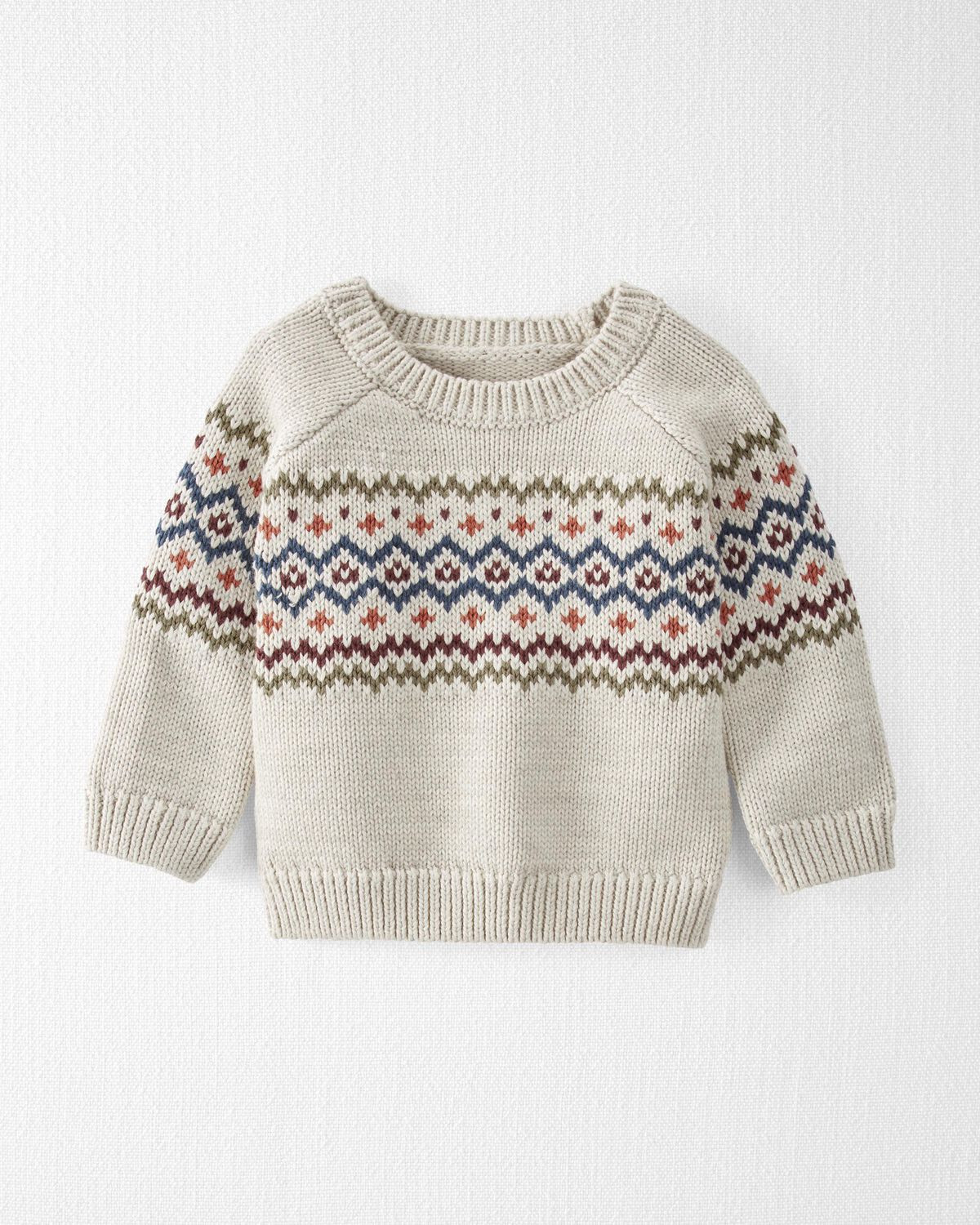 Baby Organic Cotton Fair Isle Sweater - Little Planet | Carter's | Carter's Inc