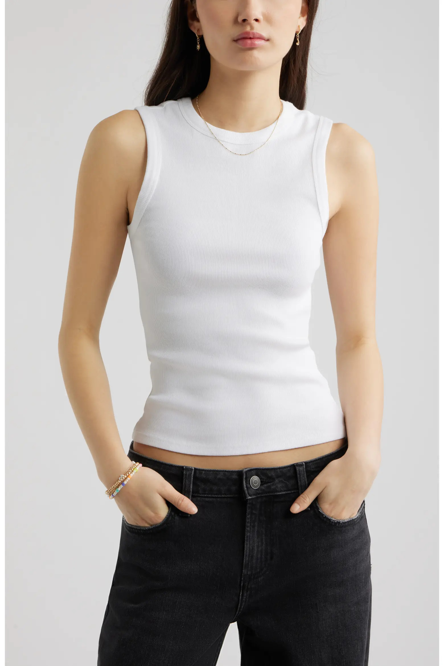 BP. Crewneck Rib Tank (Women) | Nordstrom | Nordstrom