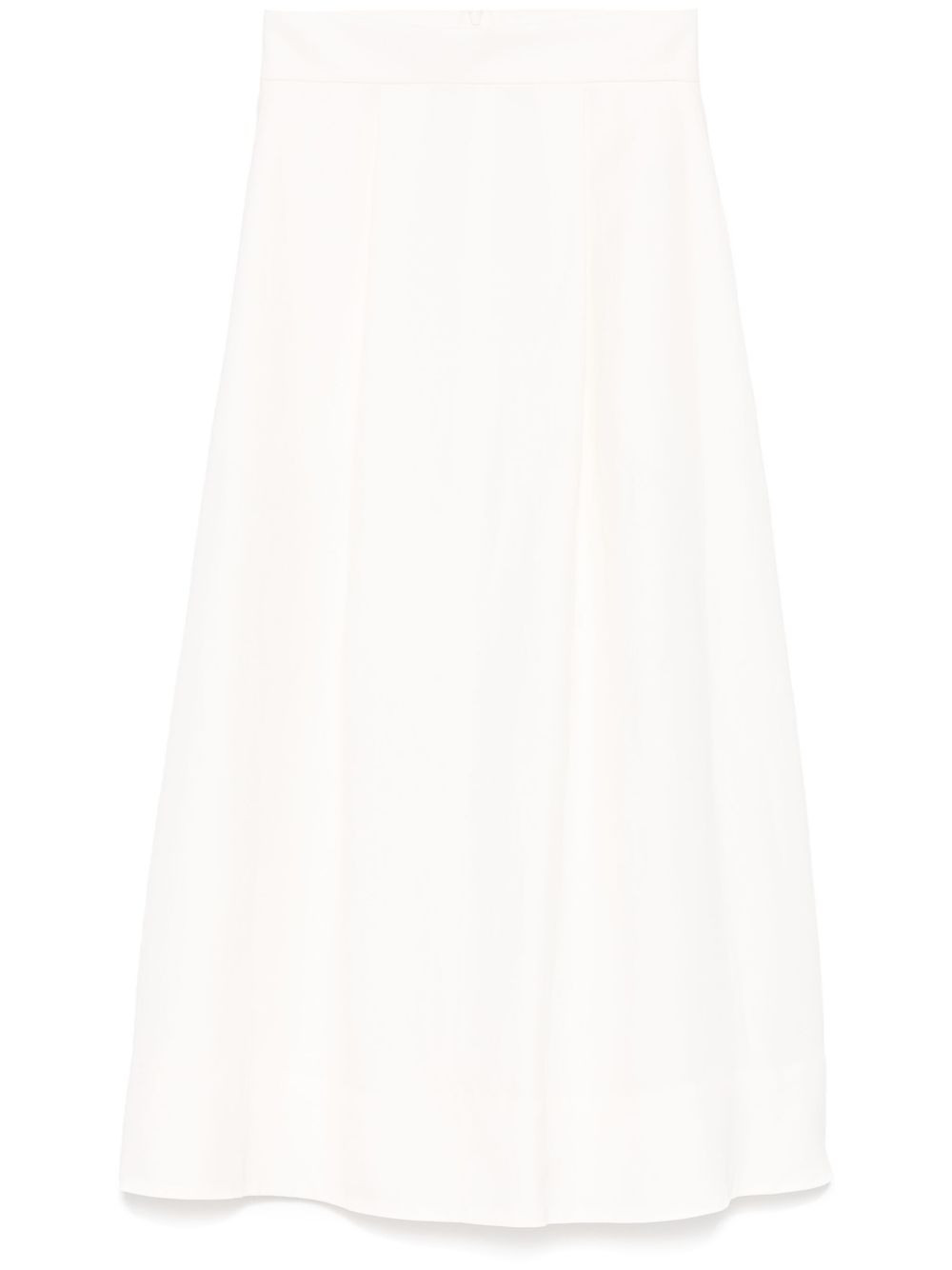 P.A.R.O.S.H. - Saia midi com detalhe de pregas - mulher - linho/Viscose - XS - Branco | Farfetch (BR)
