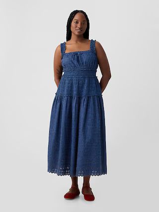 Gap × DÔEN Eyelet Denim Midi Dress | Gap (US)