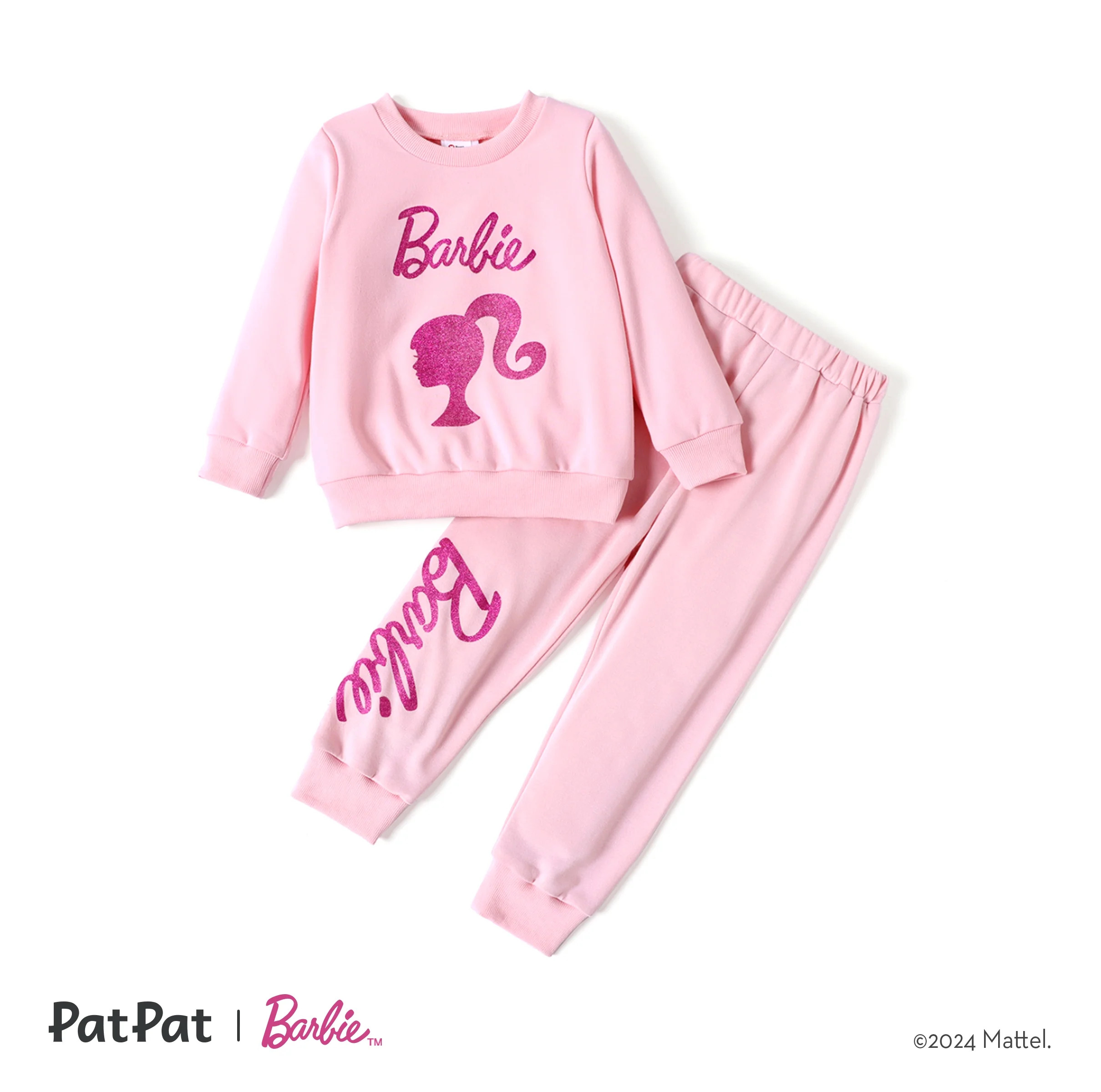 Barbie Toddler Girls Sweatshirts Character Letter Print Cotton Pullover and Elasticized Pants 2 P... | Walmart (US)