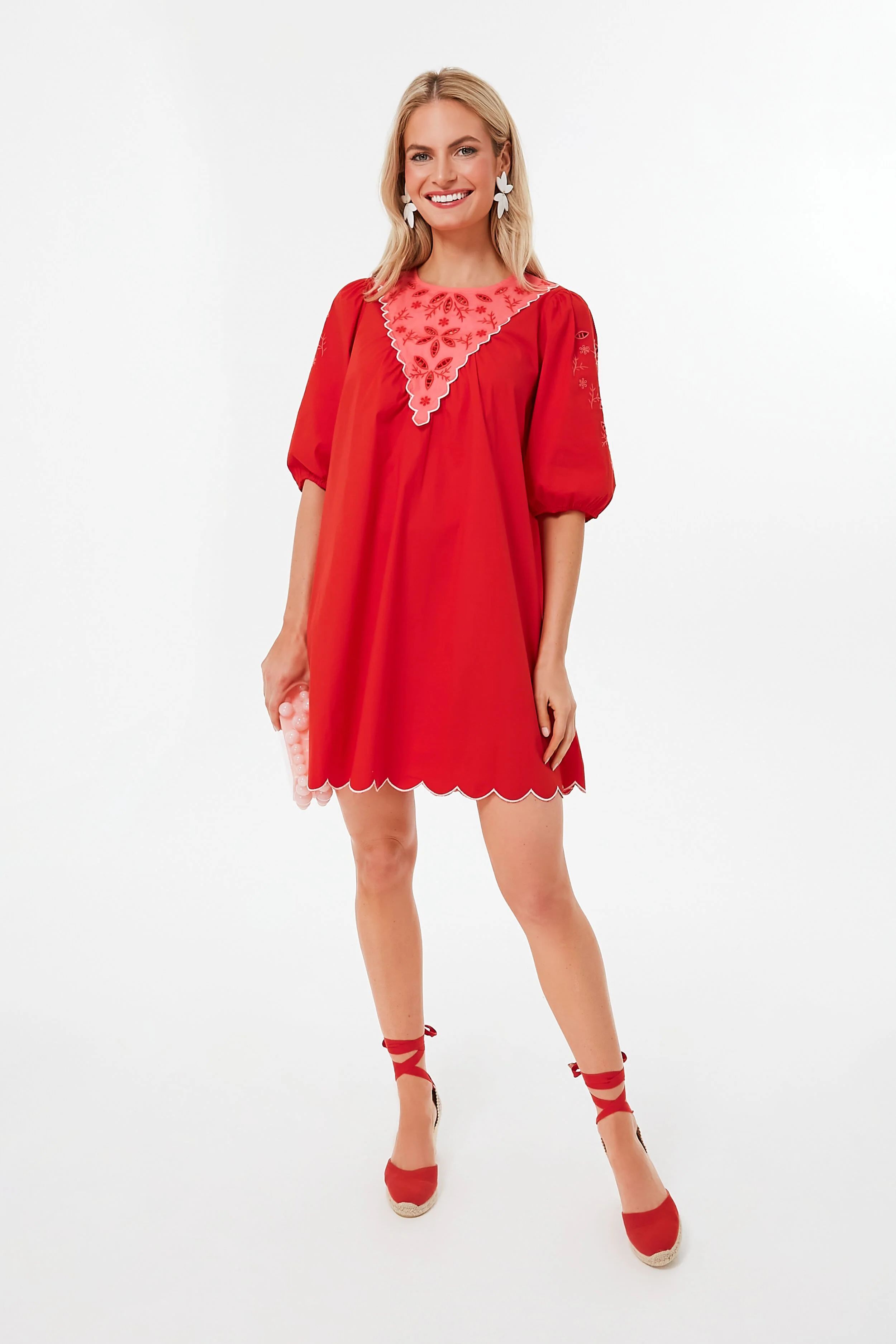 Coral Red Georgie Dress | Tuckernuck (US)