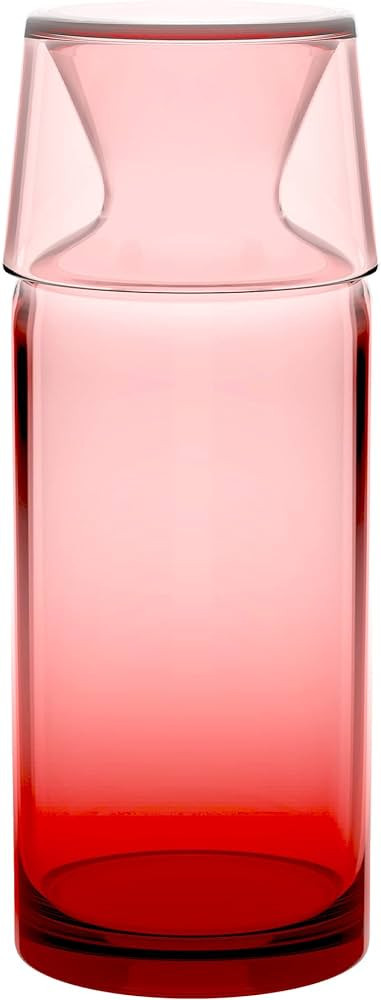 Rakle Bedside Water Carafe and Glass Set – 23.6oz Glass Carafe with Lid – Clear/Colored Water... | Amazon (US)