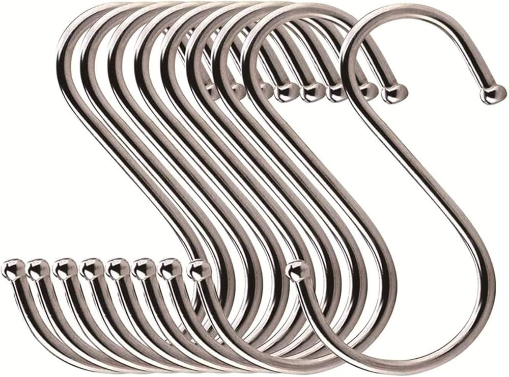 S Shaped Hanging Hooks S Hook Multi Purpose Hook Small 10PCS (S-7cm-10PCS) | Amazon (UK)