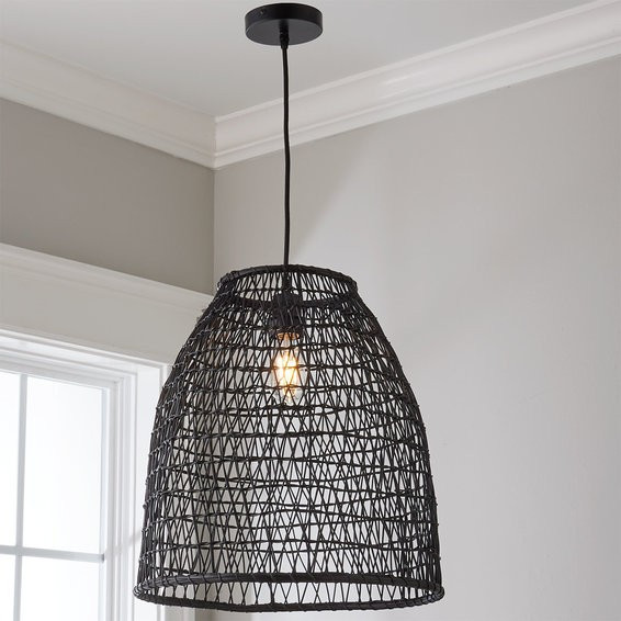 Rattan Basketweave Pendant | Shades of Light