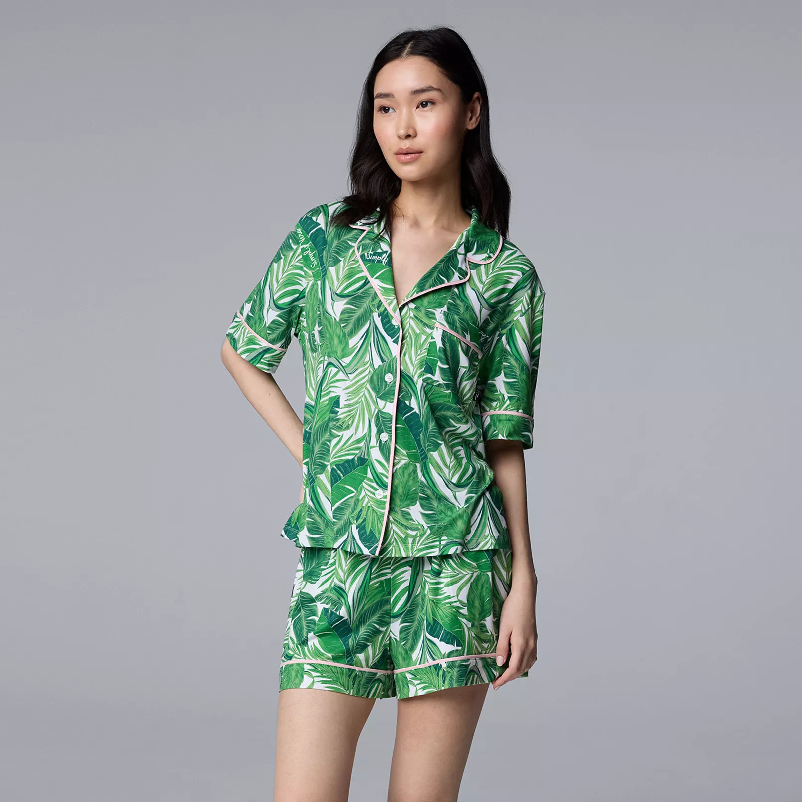 Women's Simply Vera Vera Wang 2-Piece Top & Boxer Sleep Set | Kohl's