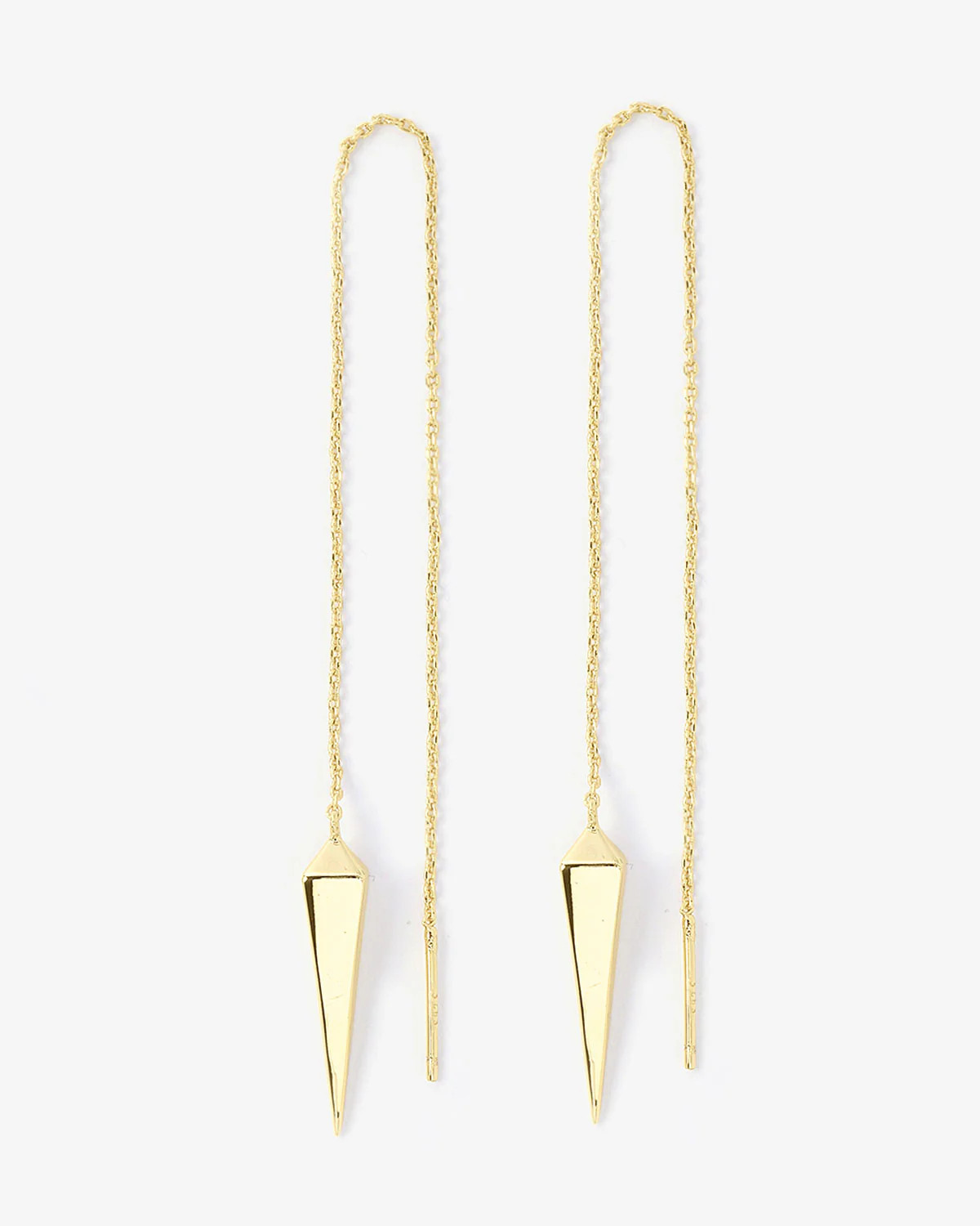 Gabriella Smooth Threader Earrings - Gold | Melinda Maria Jewelry