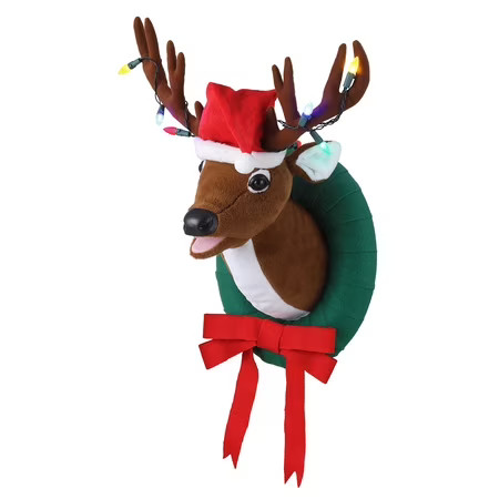 Mr. Christmas Animated Singing Reindeer Decoration, Red | Walmart (US)