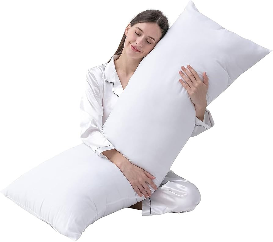 DOWNCOOL Large Body Pillow Insert- Breathable Full Body Pillow for Side Sleeper - Soft Long Bed P... | Amazon (US)