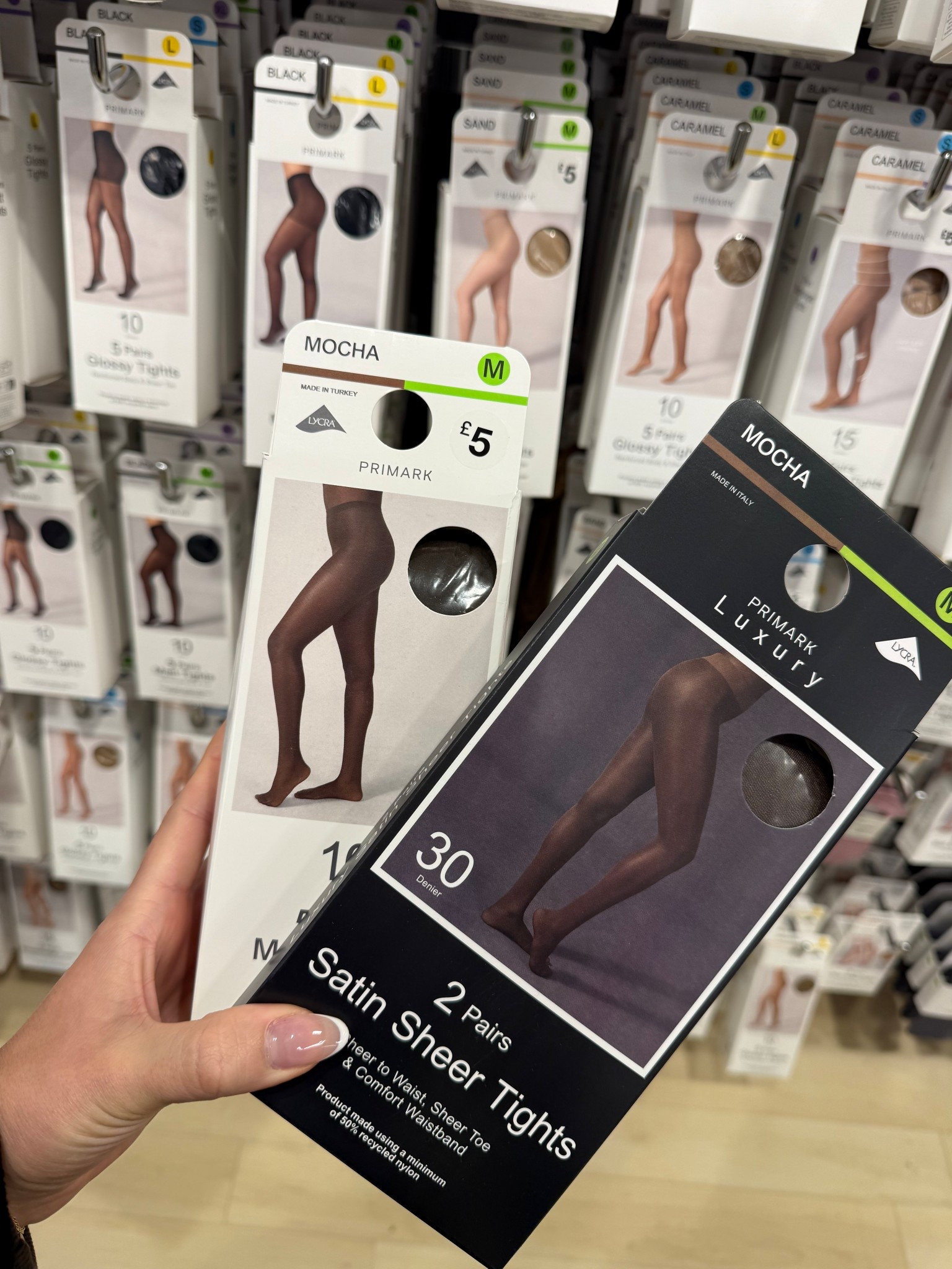 The tights I wear all the time! The mocha brown ones from Primark, so affordable! 

Unable to link the exact ones I found in store, but these are also lovely! 

#LTKuk #LTKdatenight #LTKwinter