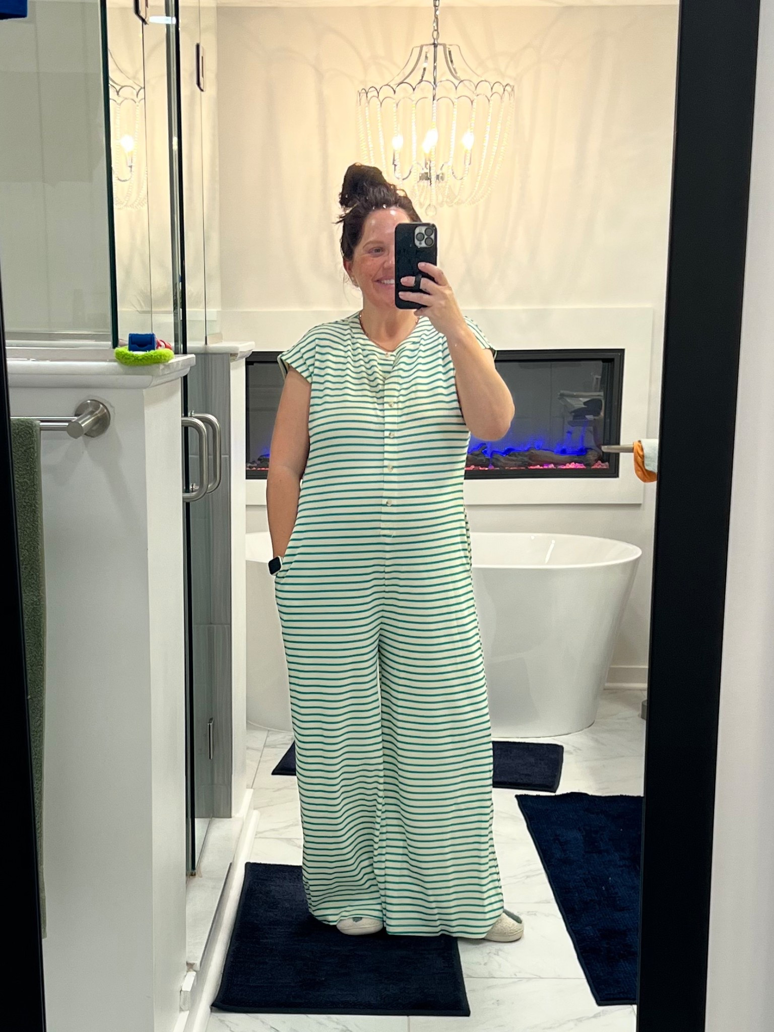 The comfiest jumper. Not maternity so sized up but could have likely done my true size. Buttons are functional (great for BF or pumping moms)  

#LTKBump #LTKBaby #LTKFindsUnder50