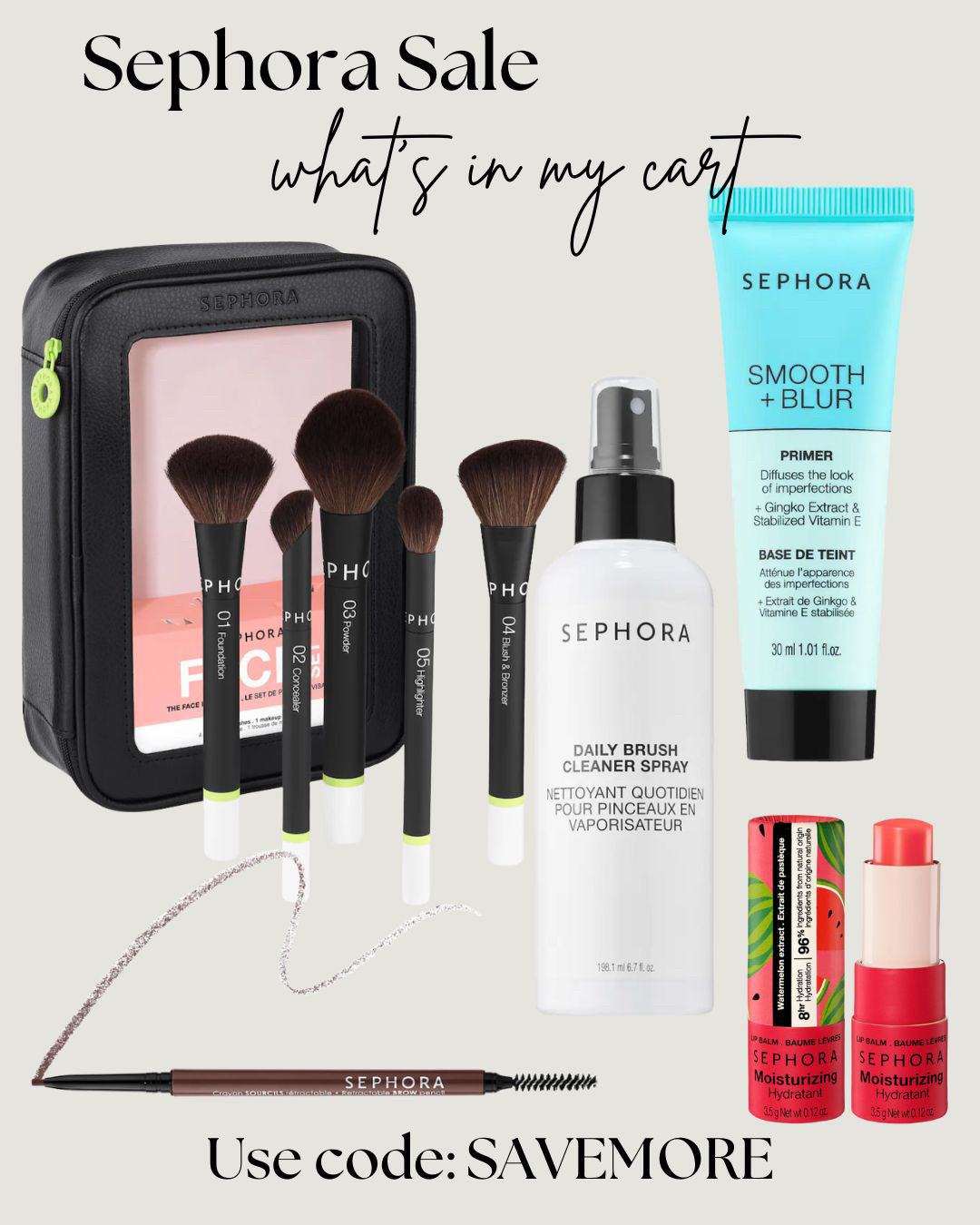 Now’s the perfect time to stock up on your Sephora faves! 🛍️✨ Check out what’s in my cart! 🛒 Don't forget to use code SAVEMORE to save even more! 💖 #SephoraFinds #BeautyEssentials #SaveMore

 

#LTKGiftGuide #LTKFindsUnder50
