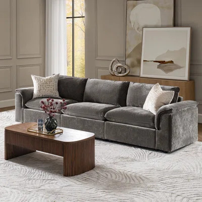 Cioffi 122"W Oversized 5 Piece Down Blend Modular Cloud Modular Sofa with Removable Cushion Cover | Wayfair North America