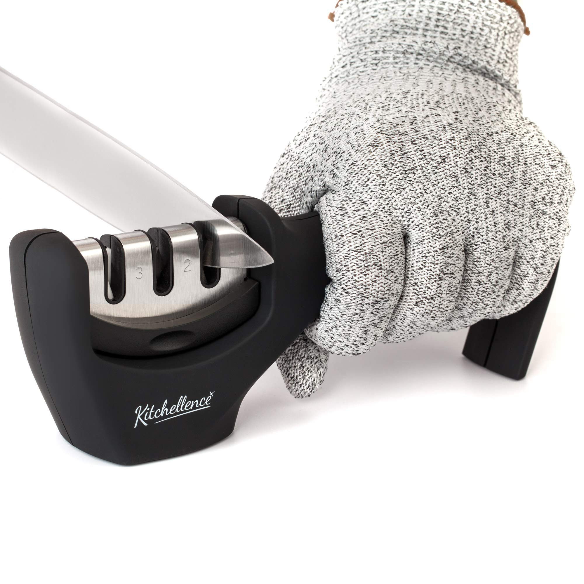 4-in-1 Kitchen Knife Accessories: 3-Stage Knife Sharpener Helps Repair, Restore, Polish Blades an... | Amazon (US)
