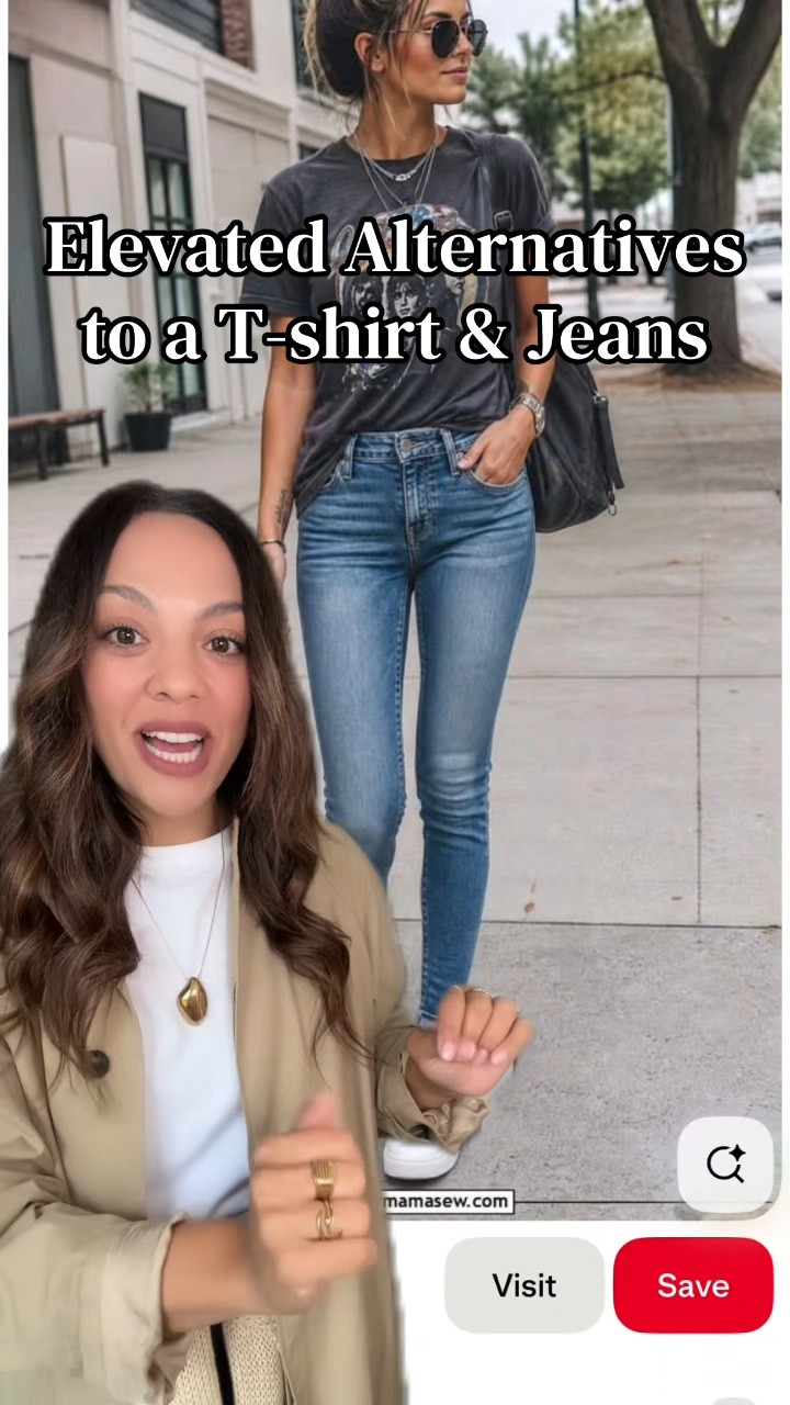 3 elevated alternatives to a T-shirt and jeans!

Outfit 1:
-White T-shirt, similar linked. 
-Aritzia black lace-trimmed silky pants, I have a size large (archway). 
-Banana Republic butter yellow linen knit sweater, I have a size large.
-Aritzia Mac coat in beige. Similar linked.
-Celine Triomphe black rounded sunglasses. 
-Madewell olive green woven bag.

Outfit 2:
-Quince brown leather jacket, I have a size medium.
-Aritzia black baby tee, I have a size medium.
-Aritzia white midi lace-trim skirt, I have a size large.
-Ganni leopard print tote bag.

Outfit 3: 
-Reformation black backless top, I have a size medium.
-Aritzia black wide leg linen pants, I have a size large (lodge). 
-Zara black flip-flops.
-Marni zebra print straw bag.

Outfit 4:
-Aritzia brown silky long shorts, I have a size 10.
-Black baby tee. 
-Quince leather jacket. 
-Brown suede kitten heels, similar linked.

#LTKcanada #LTKstyletip #LTKfall