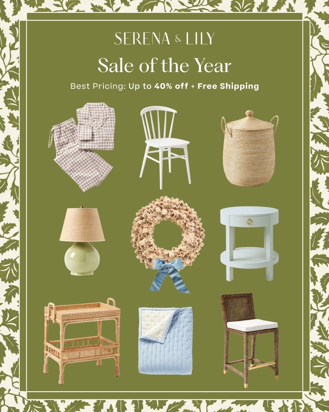 COME ON IN: If there is ANYTHING you e been eyeing from Serena and Lily, I can assure you this is the best time to snag it! #saleoftheyear

#LTKHome #LTKGiftGuide #LTKBaby