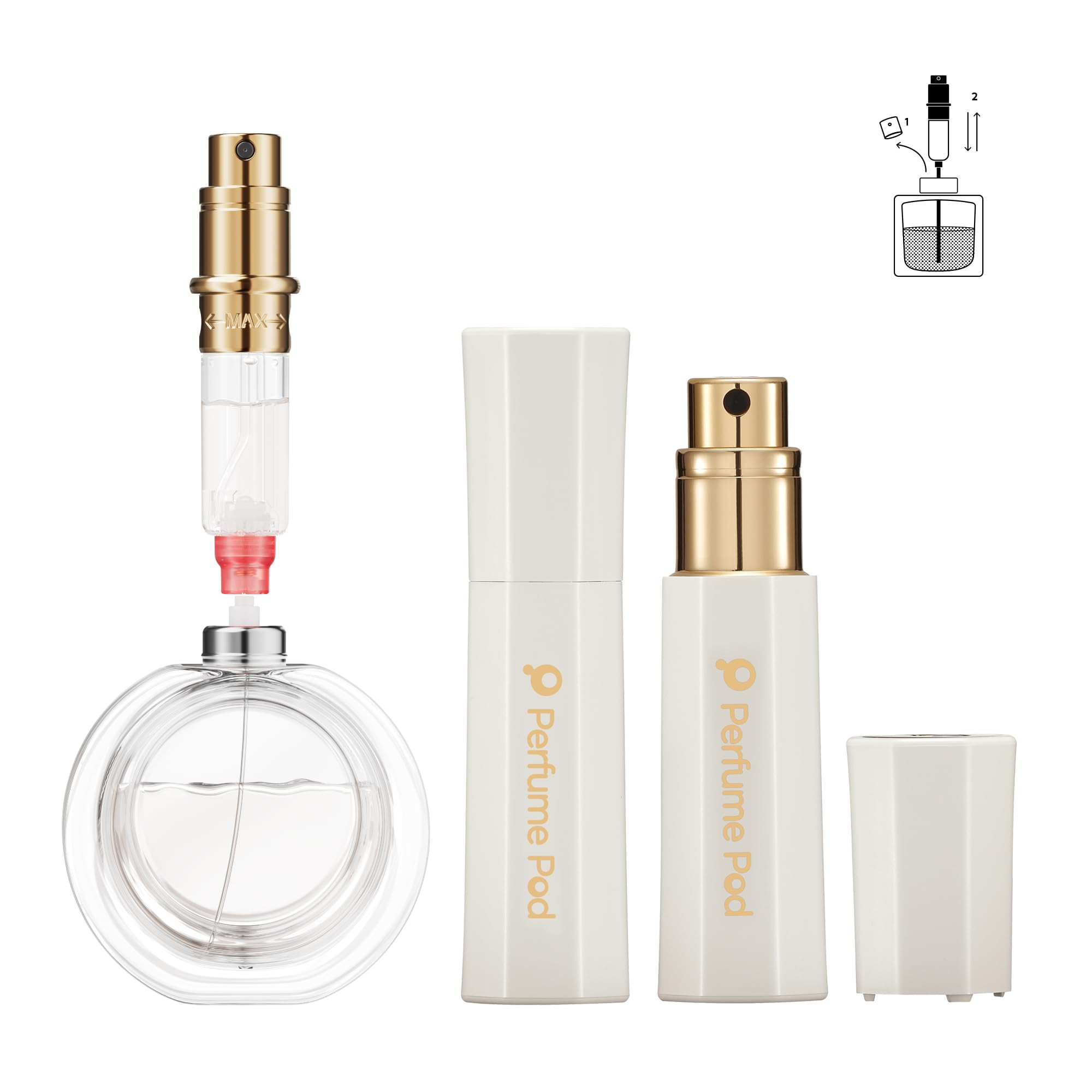 Perfume Pod Refillable Perfume Atomizer, Bottom Filling Fragrances Perfume Bottle, Mini Cologne D... | Amazon (US)