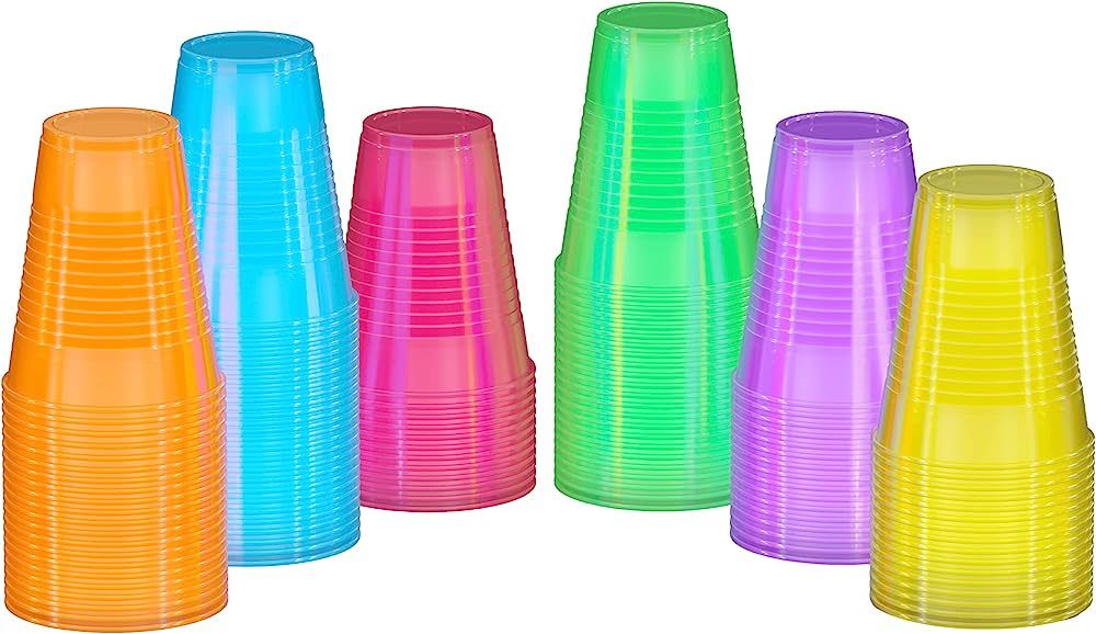 Exquisite Blacklight Party Glow Cups - Assorted Colors - Disposable Cups For Party - Blacklight R... | Amazon (US)